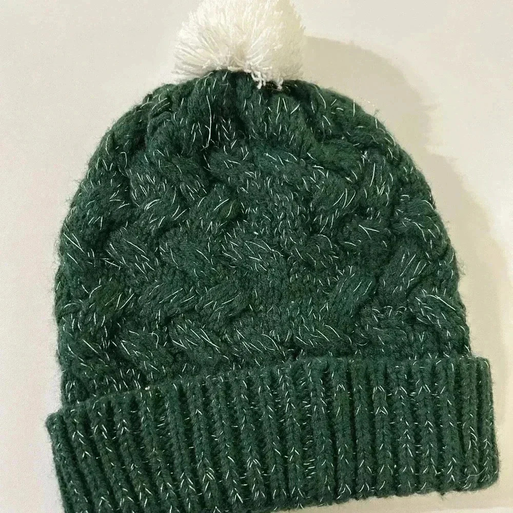 New Era New York Jets NFL Pom Chunky Knit Hat On Field Sideline Beanie Hat Women - Picture 3 of 3